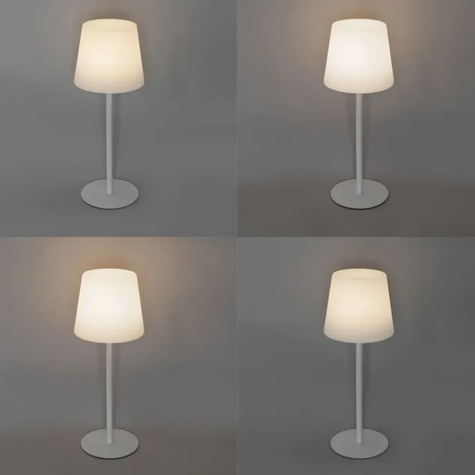 Set mit 2 wiederaufladbaren Tischleuchten weiß 40 cm IP54 - Jude