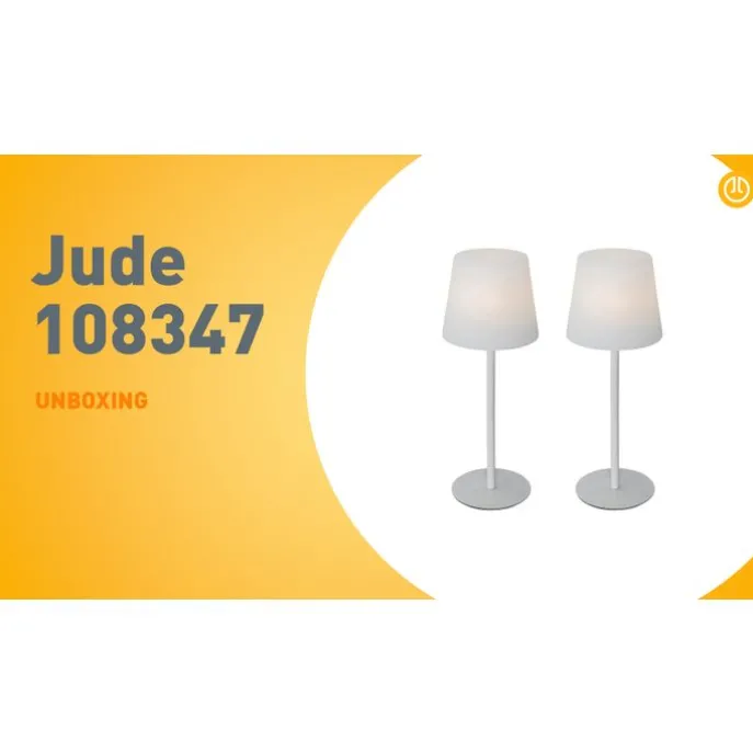Set mit 2 wiederaufladbaren Tischleuchten weiß 40 cm IP54 - Jude
