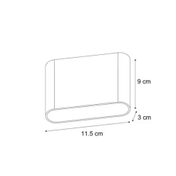 Skandinavische Außenwandleuchte Holzoptik 11,5 cm inkl. LED IP65 - Batt