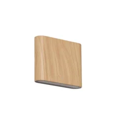 Skandinavische Außenwandleuchte Holzoptik 11,5 cm inkl. LED IP65 - Batt