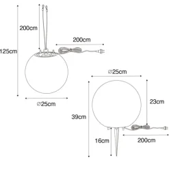Smart Außenleuchte weiß 25 cm IP65 inkl. LED - Nura
