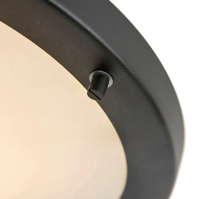 Smart Deckenleuchte schwarz inkl. WiFi A60 IP44 - Yuma 31