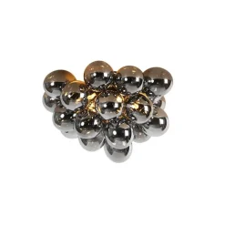 Smart Deckenleuchte schwarz mit Rauchglas inkl. 6 Wifi G9 - Uvas