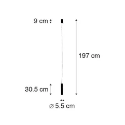 Smart Design Hängelampe schwarz inkl. WiFi GU10 Lichtquelle - Tuba Small