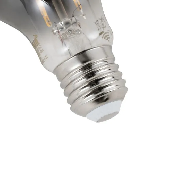 Smart Dimmbare LED-Glühbirne E27 A60 Rauchglas 4,9 W 150 lm 1800 K
