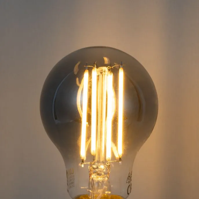 Smart Dimmbare LED-Glühbirne E27 A60 Rauchglas 4,9 W 150 lm 1800 K