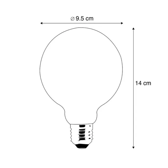 Smart E27 dimmbar in Kelvin LED-Lampe G95 4,5W 470 lm 1800-4000K