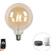 Smart E27 dimmbar in Kelvin LED-Lampe G125 Goldline 4,9W 470 lm 1800-4000K