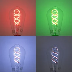 Smart E27 Dimmbare LED-Glühbirnen ST64 Klar RGBW 4W 250lm 2700K