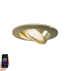 Smart Einbau Spot Gold kippbar inkl. Wifi GU10 - Edu