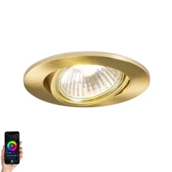 Smart Einbau Spot Gold kippbar inkl. Wifi GU10 - Cisco