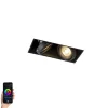 Smart Einbau Spot schwarz inkl. 2 Wifi GU10 trimless - Oneon 2