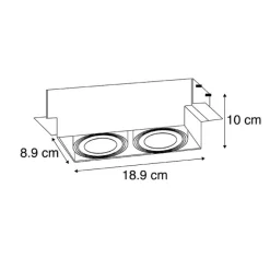 Smart Einbau Spot schwarz inkl. 2 Wifi GU10 trimless - Oneon 2