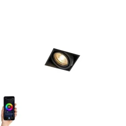 Smart Einbau Spot schwarz inkl. Wifi GU10 trimless - Oneon 1