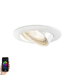 Smart Einbau Spot weiß kippbar inkl. Wifi GU10 - Edu