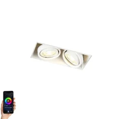 Smart Einbau Spot weiß trimless inkl. 2 WiFi GU10 - Oneon 2