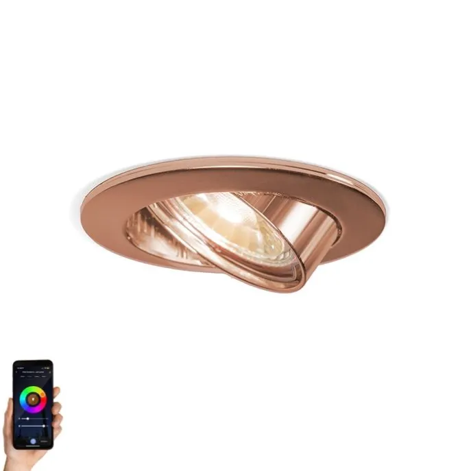 Smart Einbaukupfer kippbar inkl. Wifi GU10 - Edu