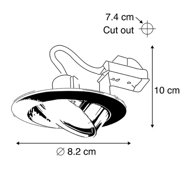 Smart Einbaukupfer kippbar inkl. Wifi GU10 - Edu