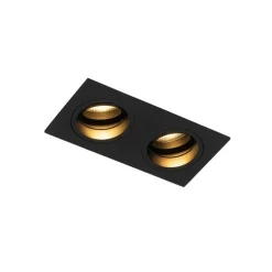 Smart Einbauspot schwarz rechteckig verstellbar inkl. 2 WiFi GU10 - Chuck