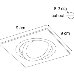 Smart Einbaustrahler Stahl inkl. WiFi GU10 neigbar - Lock 1