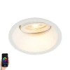 Smart Einbaustrahler weiß inkl. WiFi GU10 verstellbar - Alu