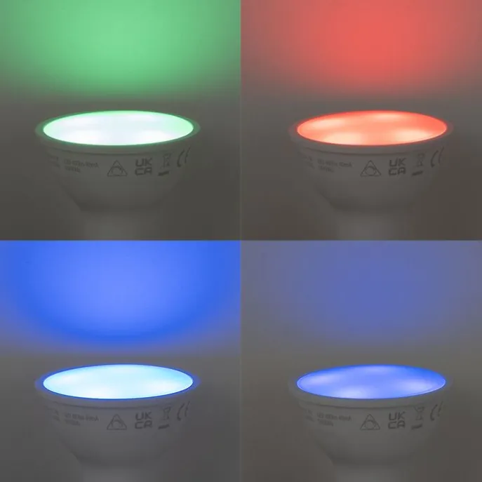 Smart GU10 50mm dimmbare LED-Glühbirne Opal RGBW 4,7W 400lm 2700-6500K