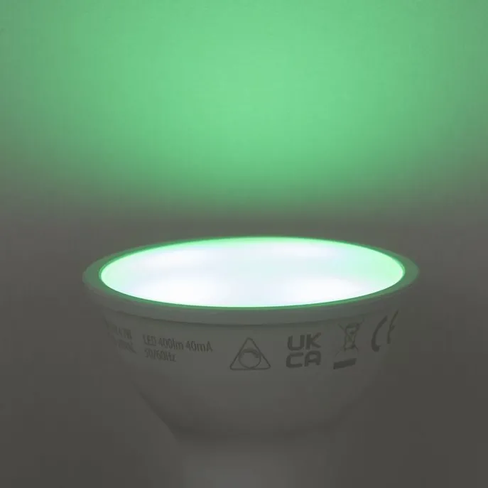 Smart GU10 50mm dimmbare LED-Glühbirne Opal RGBW 4,7W 400lm 2700-6500K