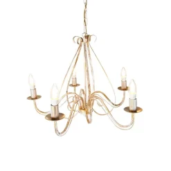 Smart Kronleuchter weiß 5 Lichter inkl. Wifi B35 - Giuseppe