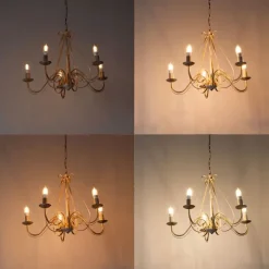 Smart Kronleuchter weiß 5 Lichter inkl. Wifi B35 - Giuseppe