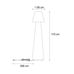 Smart Outdoor Stehleuchte weiß inkl. LED A60 IP44 - Katrijn