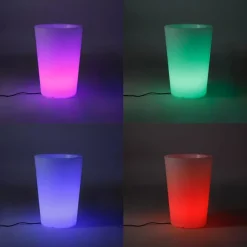 Smart Outdoor Stehleuchte Pflanztopf Weiß IP65 inkl. LED Wifi A60 - Verano