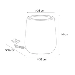 Smart Outdoor Stehleuchte Blumentopf weiß IP44 inkl. Wifi A60 - Flowerpot