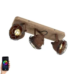 Smart Spot rostbraun kippbar inkl. 3 WiFi GU10 - Gina