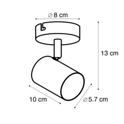 Smart Spot schwarz inkl. WiFi GU10 verstellbar - Jeana