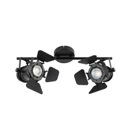 Smart Spot schwarz inkl. WiFi GU10 2-Lichter mit Klappen - Film