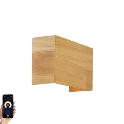 Smart Wandleuchte Eichenholz 24 cm inkl. Wifi G9 - Otan