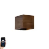 Smart Wandleuchte Nussbaumholz inkl. Wi-Fi G9 - Transfer