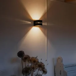 Smart Wandleuchte schwarz mit Gold 9,7 cm inkl. WiFi G9 - Transfer Groove