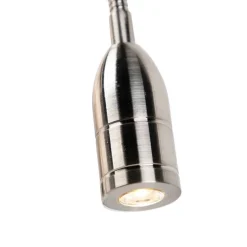 Smart Wandleuchte Stahl mit Schirm cremeweiß inkl. Wifi P45 - Bergamo