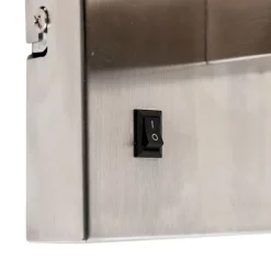 Smart Wandleuchte Stahl mit Schirm cremeweiß inkl. Wifi P45 - Bergamo