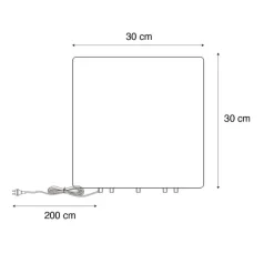 Smart-Außenleuchte weiß 30 cm quadratisch inkl. LED A60 IP44 - Nura