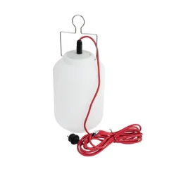 Smarte Außenhängeleuchte weiß 20cm mit rotem Stecker inkl. Wifi A60 - Pion