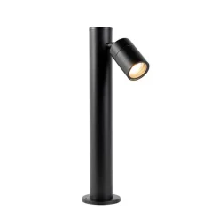 Smarte Außenlampe schwarz 45 cm verstellbar inkl. Wifi GU10 - Solo