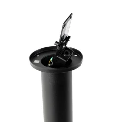 Smarte Außenlampe schwarz 45 cm verstellbar inkl. Wifi GU10 - Solo