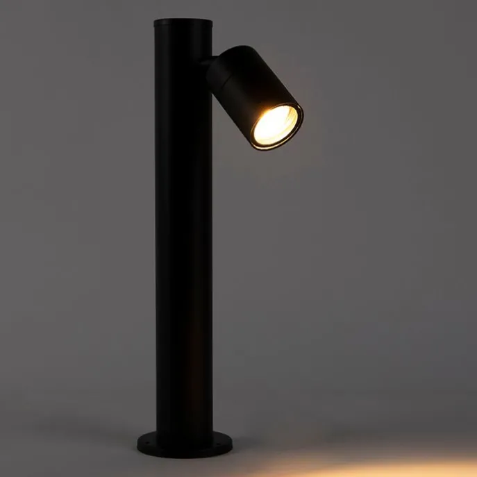 Smarte Außenlampe schwarz 45 cm verstellbar inkl. Wifi GU10 - Solo