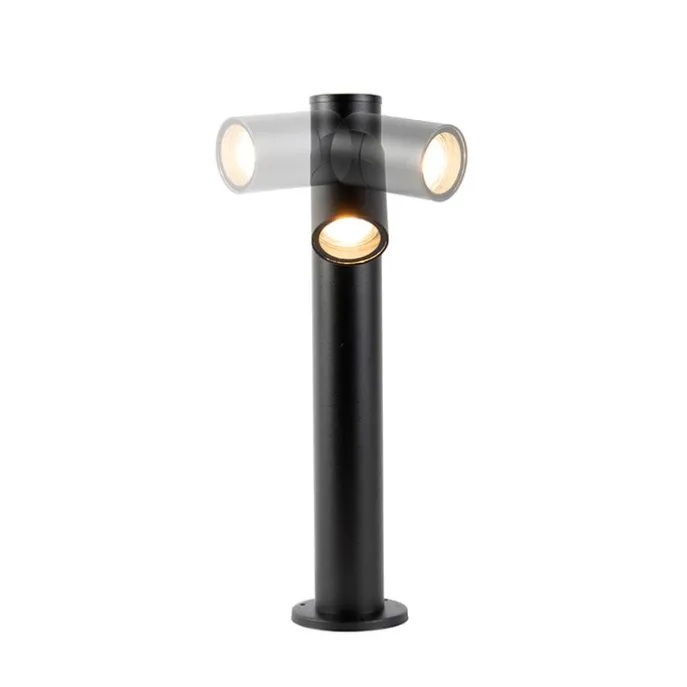 Smarte Außenlampe schwarz 45 cm verstellbar inkl. Wifi GU10 - Solo