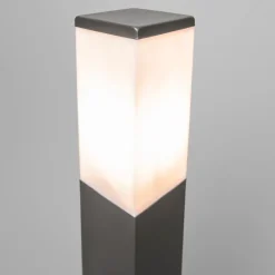 Smarte Außen-Pollerleuchte Dunkelgrau 80 cm inkl. Wifi P45 - Malios