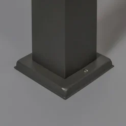 Smarte Außen-Pollerleuchte Dunkelgrau 80 cm inkl. Wifi P45 - Malios