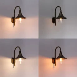 Smarte Außenwandleuchte Antikgold IP44 inkl. Wifi A60 - Daphne