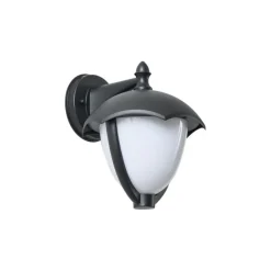 Smarte Außenwandleuchte schwarz mit Opalglas inkl. LED IP54 - Classica